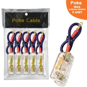 Poke PK-6771 R32 Oto Anfi Sigorta Kablolu 100a 1.Kalite Vidalı 5 Adet