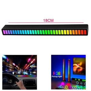 AVC AV-0154 Dijital Ekolayzer RGB Led Sese Duyarlı Ritm Animasyonlu Şarjlı 18cm