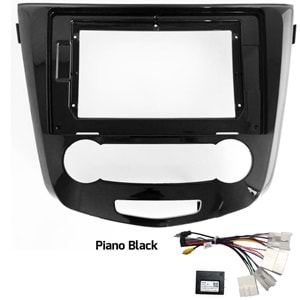 Oto Tablet Çerçeve NISSAN QASHQAI MANUEL AC 2014+ Piano Black 10.1''