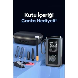 POLYGOLD PG-PW9080 5 İN 1 ŞARJLI AKÜ TAKVİYESİ, FENER, POWERBANK, ARAÇ KOMPRESÖR