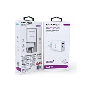Dramex DPQ20B Quantum Usb+Type-C Qc3.0 Pd 20W Hızlı Şarj Adaptörü