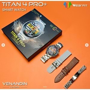 Venandin Luxora Titan 4 Pro+ Amoled Ekran Akıllı Saat - Titanyum Gümüş