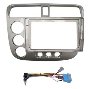 Honda Civic NV-0036 2002-2006 10.1inç Multimedya Çerçeve - Silver