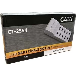 Cata CT-2554 USB Şarj Cihazı Çoklu 10'lu Şarj Cihazı