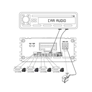 For-x XQ-50.4A Mini 4 Kanal Orjinal Multimedya Amfisi