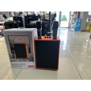 Avc ABS-W5 20w mikrafonlu bluetooth karaoke taşınabilir hoparlör - Turuncu