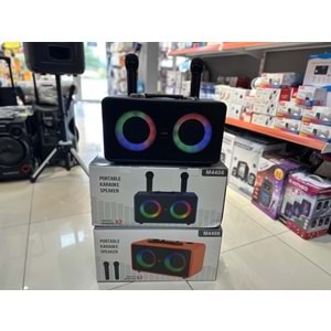 Avc M4408 mikrafonlu bluetooth karaoke taşınabilir hoparlör - Siyah