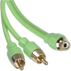 For-x XY-20RCA Y-CABLE Altın Uçlu Kaliteli Kablo - 1 Adet