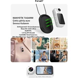 Avc AV-5176 2K IPS Ekran Mini Aksiyon Vücut Kamerası