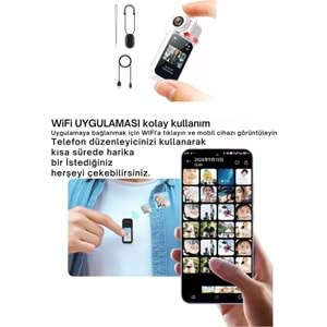 Avc AV-5176 2K IPS Ekran Mini Aksiyon Vücut Kamerası