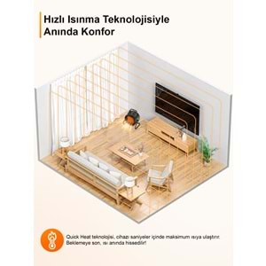 Auhma AT1H 3.000W Elektrikli Isıtıcı Fan