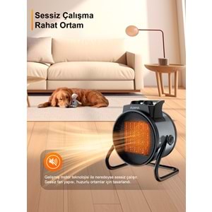 Auhma AT1H 3.000W Elektrikli Isıtıcı Fan