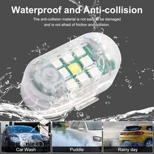 Avc X1 Rgb Kumandalı Şarjlı Çakar Lamba - Çift