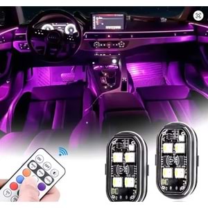 Avc X1 Rgb Kumandalı Şarjlı Çakar Lamba - Çift