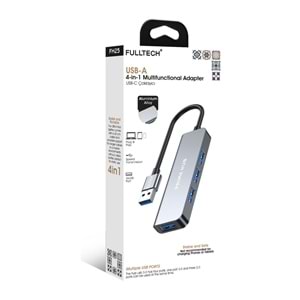 Fulltech FH25 Usb-A 4'lü Alüminyum Gövde Çoklayıcı