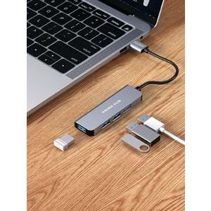 Fulltech FH25 Usb-A 4'lü Alüminyum Gövde Çoklayıcı