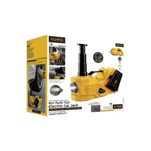 Auhma AHJ-01 5 Ton Elektrikli Hidrolik Kriko Seti - Hava Pompası 4'ü 1 Arada Araba Tamir Kiti