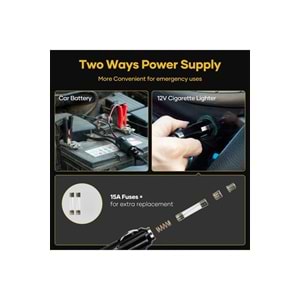 Auhma AHJ-01 5 Ton Elektrikli Hidrolik Kriko Seti - Hava Pompası 4'ü 1 Arada Araba Tamir Kiti