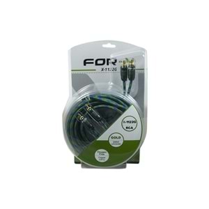 For-X X-1122G 2 Rca + 2 Rca Bakır 2 Metre Kablo