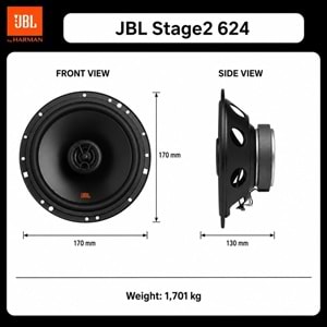 JBL Harman Kardon Stage 2 624 2 Yollu 16Cm 240 Watt Oto Hoparlör