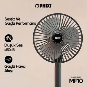 Phixi Smart MF10 Katlanabilir 2'si 1 Arada Telefon Standlı Masaüstü Fan