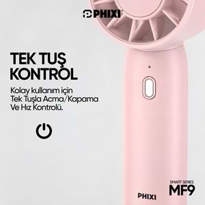 Phixi Smart MF9 Standlı Hafif ve Kompakt Şarjlı Mini El Fanı