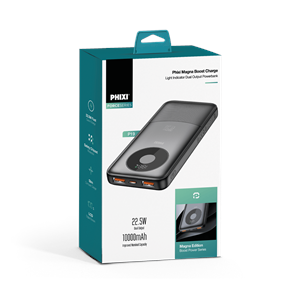 Phixi Force P19 10.000mAh Powerbank 22.5W Hızlı Şarj Dual USB Taşınabilir Şarj Cihazı