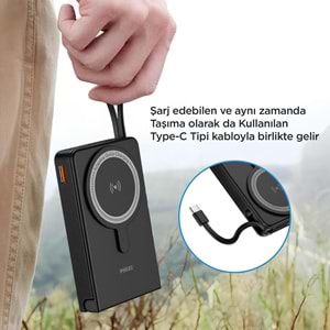 Phixi Ultimate PW15 10.000mAh 22.5W Kendinden Kablolu MagSafe