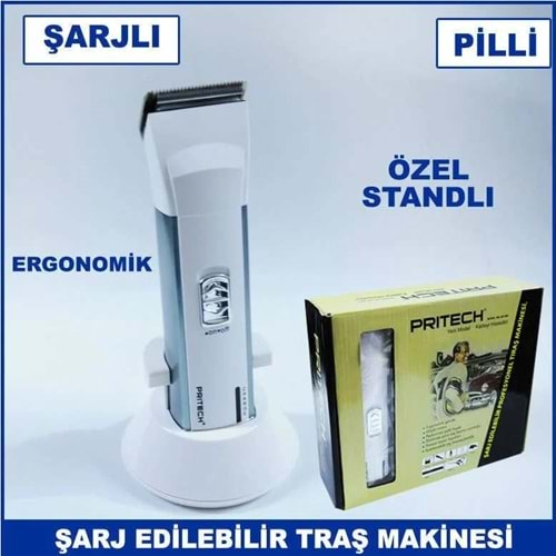 PRITECH RF-005 ŞARJ EDİLEBİLİR PROFESYONEL TRAŞ MAKİNESİ