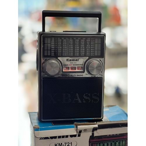 KAMAİ KM-721 FM/AM/SW/USB IŞILDAKLI ANALOG RADYO