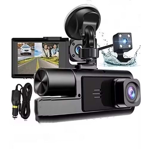 AVC AV-6403 1080P Araç içi 3 Kameralı Lcd Ekranlı Araç Kamerası