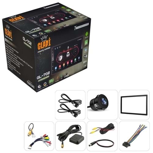 GLADİ GL-702 Android Double Teyp 7 İnç 4x60 Watt 2+32GB Carplay