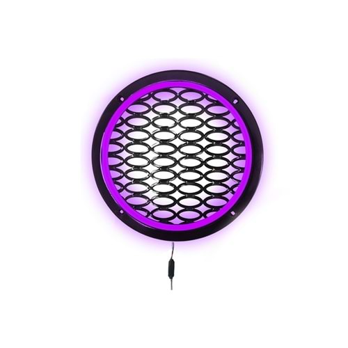 Avc Ledli Flaşörlü Hoparlör Kapak 16cm 1 Adet 12V (Mor)