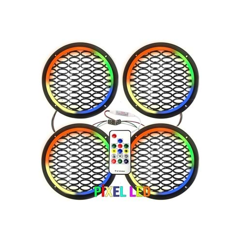 Avc Pixel Ledli 20cm Hoparlör Kapak Animasyonlu 4 Adet