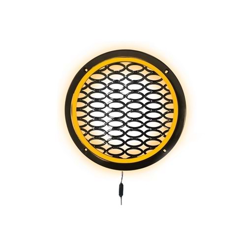 Avc Ledli Flaşörlü Hoparlör Kapak 20cm 1 Adet 12V (Turuncu)