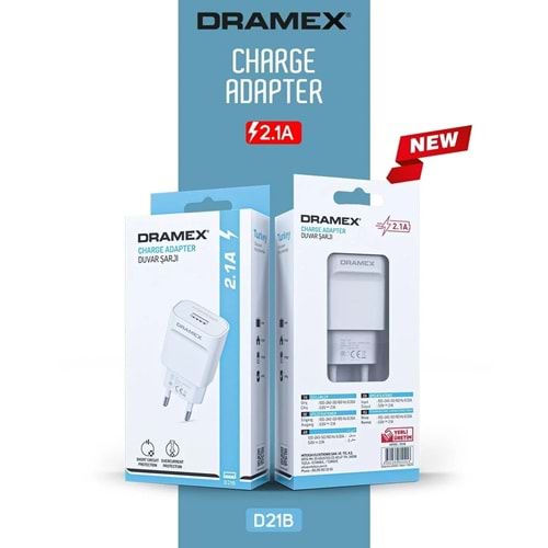 Dramex D21B 2.1 Amper Usb Başlık Şarj Adaptörü
