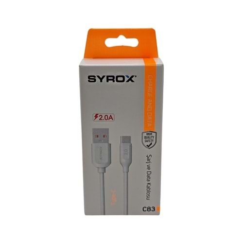 Syrox SYX-C83 Type-C 2A Data Kablo