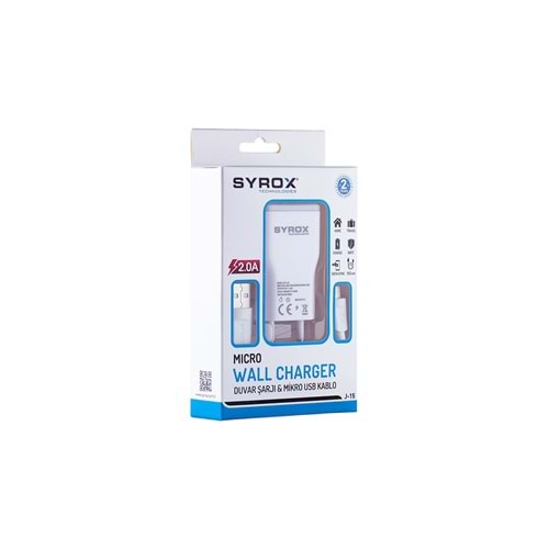 Syrox Syx-J15 2A Micro Usb Şarj Cihazı