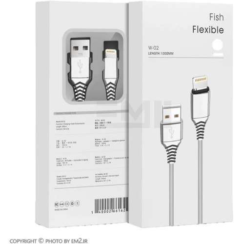 Fish Flexible W-02 Type-C USB Şarj Kablo - 1 Metre