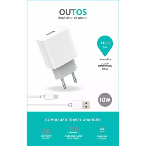 Outos 2A 10W Usb Lighting Iphone Şarj Cihazı