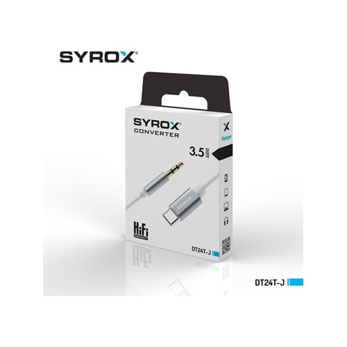 Syrox DT24T-J Type-C To Jack 3.5 mm Kulaklık Aux Dönüştürücü
