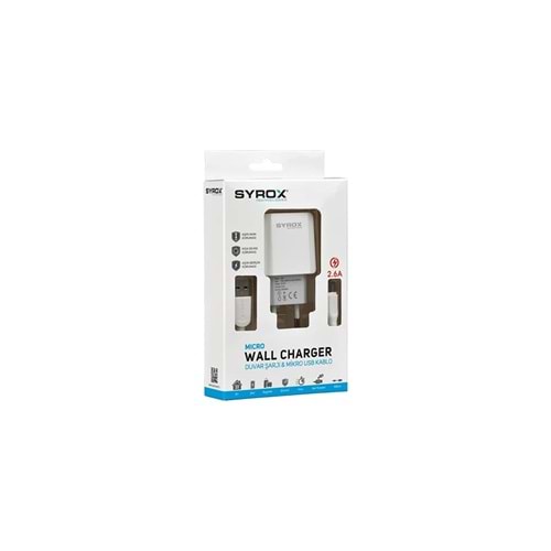 Syrox A-J47 Micro USB Girişli 2.6 Amper Hızlı Şarj Aleti