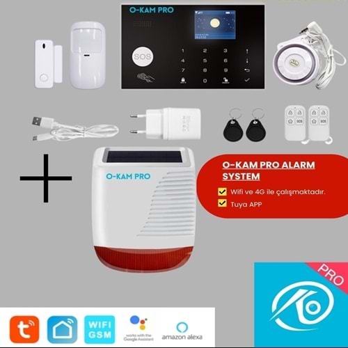O-Kam 3030 Tuya App 4G Wi-fi Alarm Seti