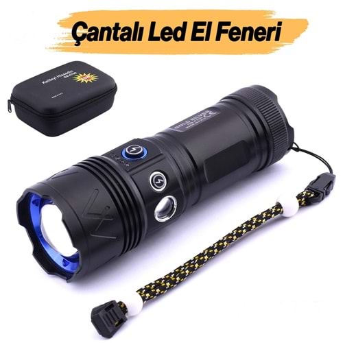 Everton RT-180 Uzun Menzil Zoom Powerbank Özellikli 50W 1.000 Lümen Şarjlı El Feneri