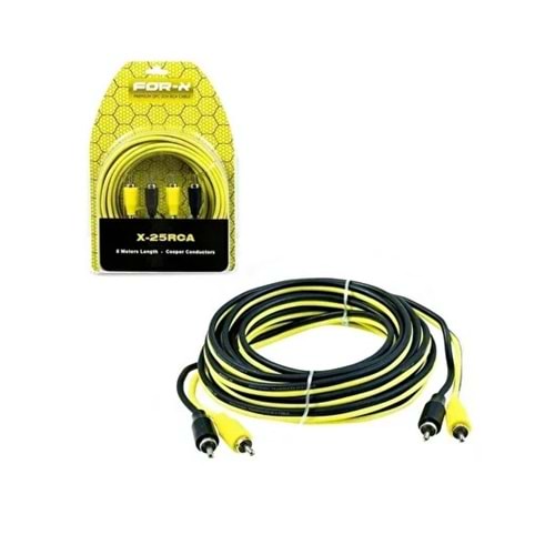 For-x X-25RCA Oto Amfi RCA Kablo - 5 Metre