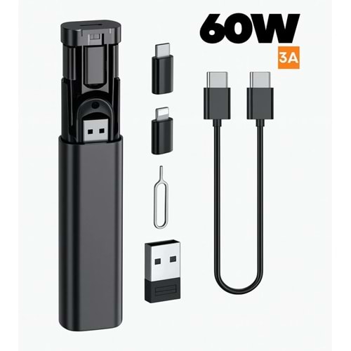 Fulltech FH31 6in1 60w Çok İşlevli Seyehat Seti Çevirici