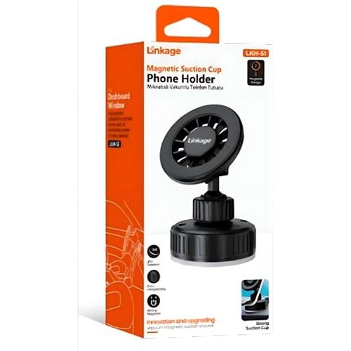 Linkage LKH-51 Magnetik Torpido Üstü-Pencere İçin Vakumlu Manyetik Telefon Tutucu