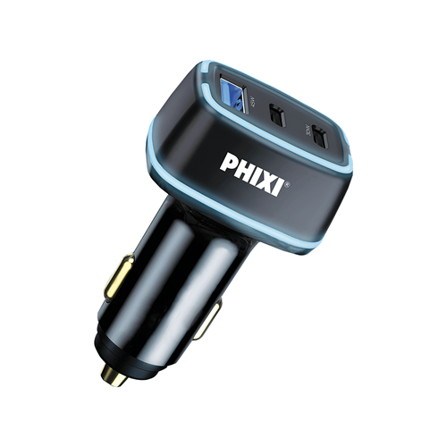 Phixi UPD4275 Üç Çıkışlı PD Destekli 75w Araç Şarj Adaptörü