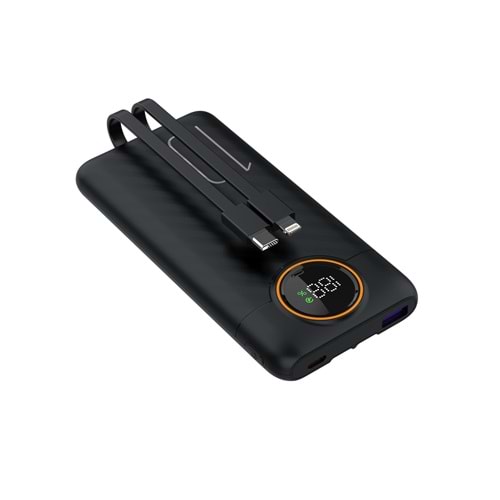Phixi Force P12 10.000mAh 22.5W Hızlı Şarj Cihazı - Fast Powerbank - Dijital Ekran - Taşınabilir Şarj Cihazı