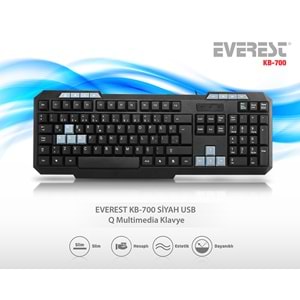 Everest KB-700 Siyah USB Klavye